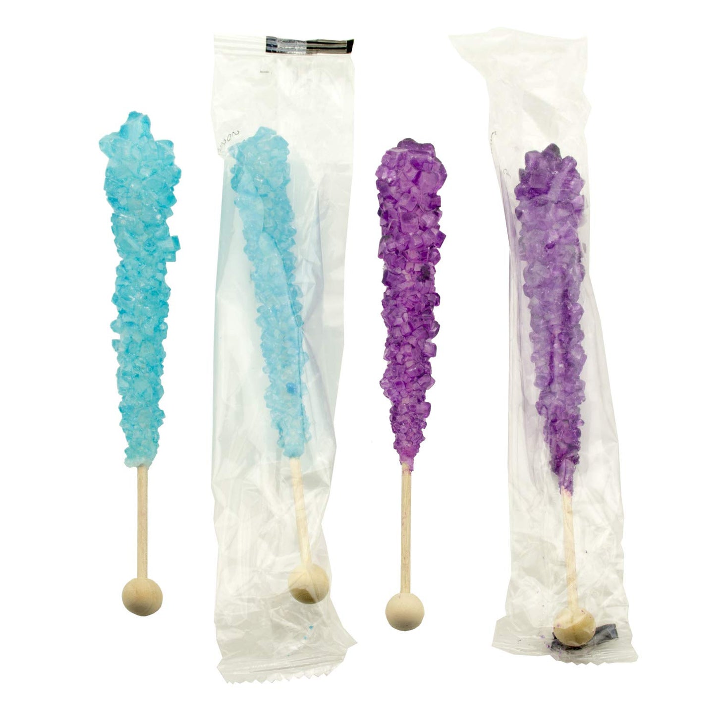 Boones Mill Unicorn Party Rock Crystal Candy Sticks, 36 Count Assorted Flavors - Blueberry, G , Cotton Candy
