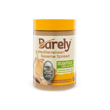 Sweet Mediterranean Sesame Spread by Barely, Low Sugar & No Artificial Sweeteners, Keto Friendly, Deliciously Nutty & Sweet Halv