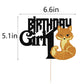 Black Glitter Birthday Girl 1 Cake Topper Animal Fox Theme Decoration,1St Birthday Girl Fall Woodland Forest Animals Cake Decor,