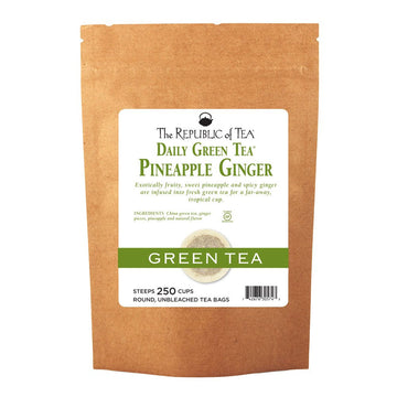 The Republic of Tea - Pineapple Ginger Daily Green Tea, 250 Tea Bags