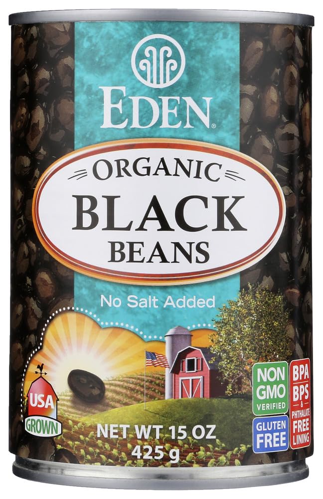 EDEN FOODS BEAN CAN BLACK NS ORG, 15 OZ, PK- 12