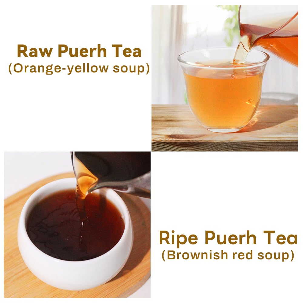 Lwxljmjzc-Ripe Puerh Tea Mini Cake 30Pcs(10 Tastes*3Pcs) |Yunnan Pu-Erh Tea |Rice Balls (Cook&Uncook) Puerh Tea | Mini Tuo Cha Black Tea