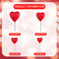 Beishida 20 Pcs Red Heart Cake Toppers 3D Heart Cake Toppers Foam Toppers Cake Decoration Happy Birthday Cake Diy Cake Insert Fo