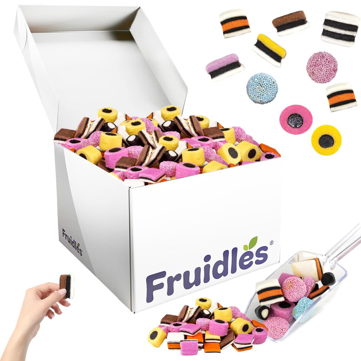 Fruidles English Style Licorice Allsorts Gummies, Allsorts Candies, A Tasty Medley Of Delicious Treats, Non-GMO (5 Pounds (Bulk)