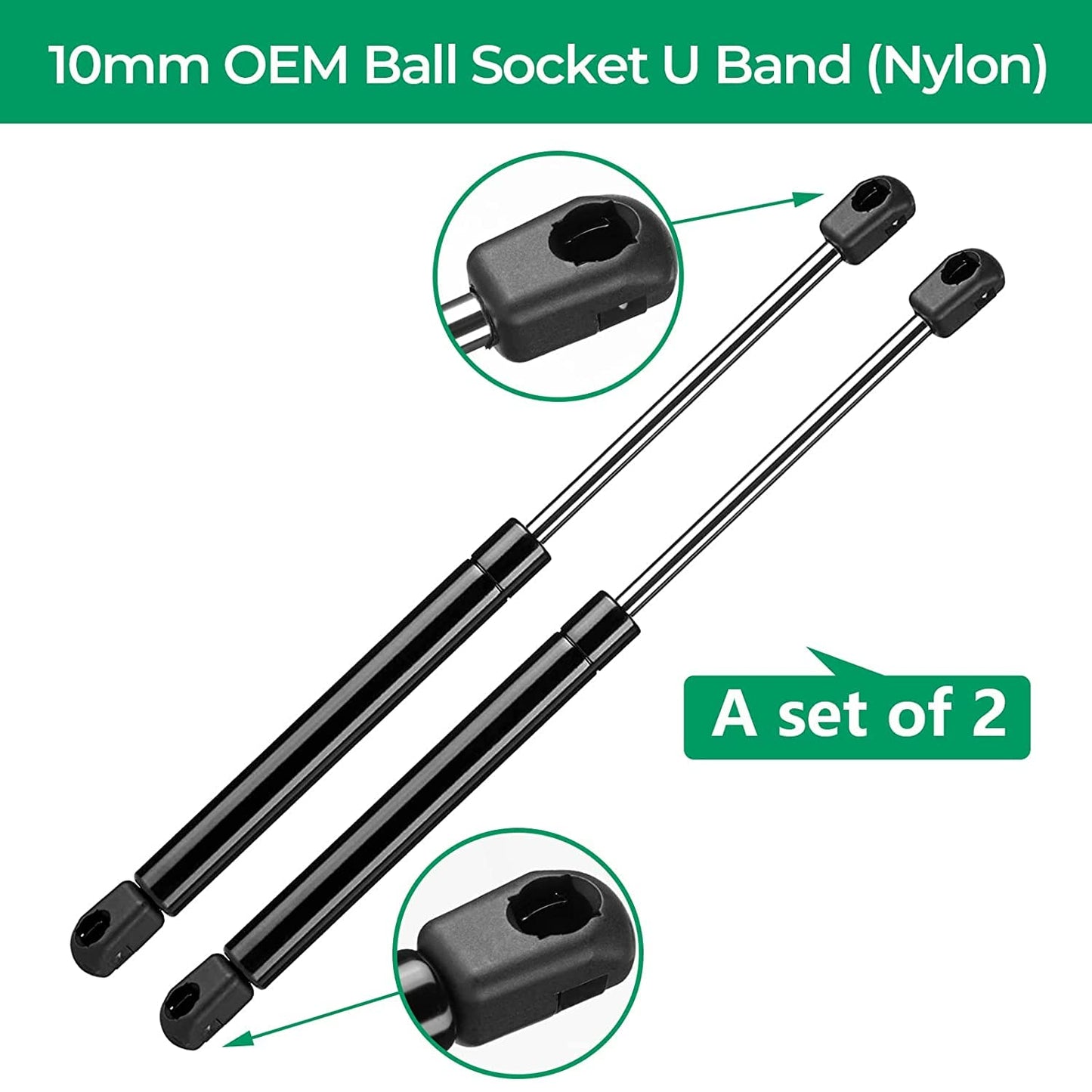 C16-06389 14 Inch 24Lb107N Gas Struts Shocks Spring Lift Support For Leer Camper Shell Topper Rear Windows Door Truck Cap Toolbo