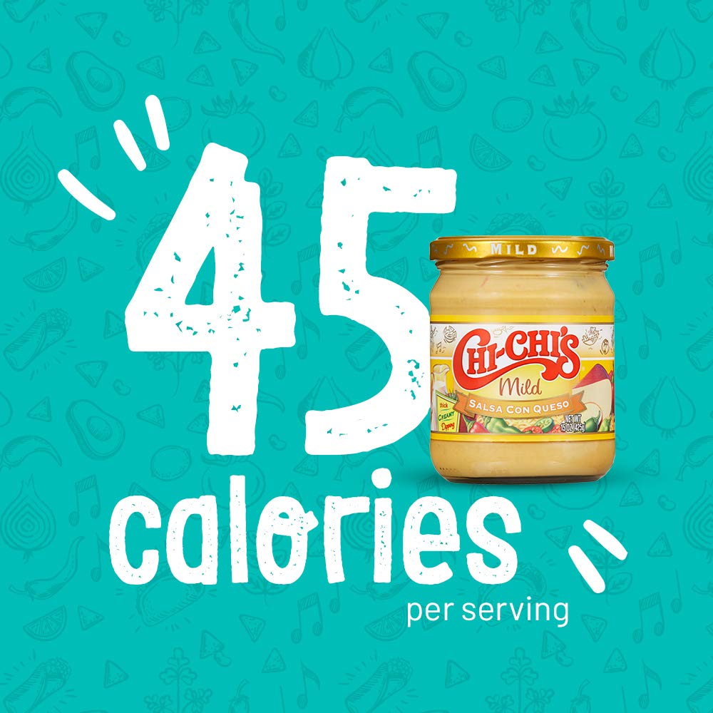 CHI-CHIS Fiesta Mild Salsa Con Queso Dip, 15 Ounce (Pack of 12)