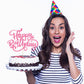Crseniny Happy Birthday Cake Topper,Pink Glitter Birthday Sign Cake Decorations,Anniversary Party/Birthday Party Decoration Supp