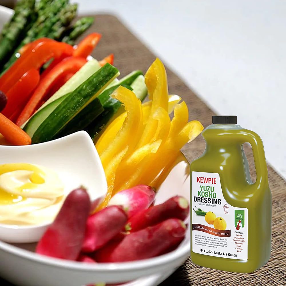 [Kewpie] Yuzu Kosho Dressing | Authentic Japanese Citrus & Jalapeno Blend | Versatile Marinade & Sauce | Trusted Brand For Profe