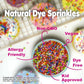 Dye Free Sprinkles - 2.2 Pounds - Rainbow Sprinkles for Ice Cream - Vegan, No Artificial Dyes - Bulk Sprinkles - Non-GMO Cupcake