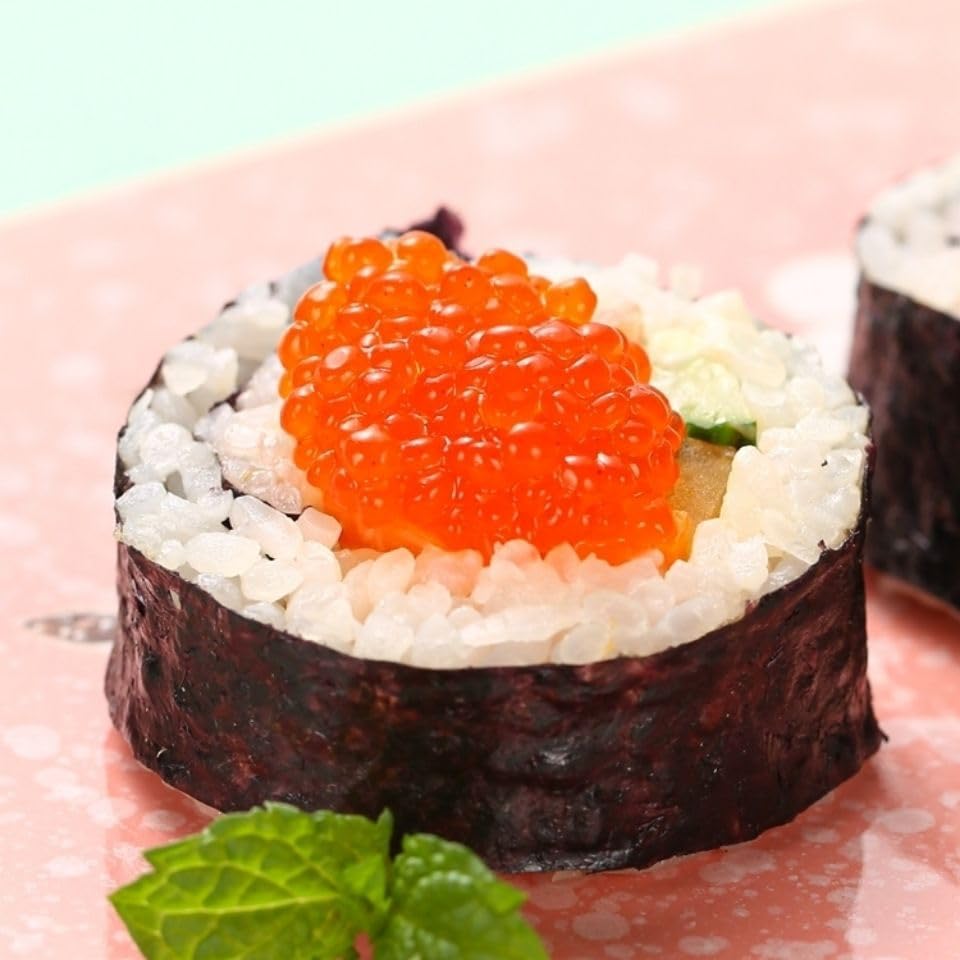 Enhanced Salmon Roe Caviar, 102G, Red-Orange Fish Eggs, Russian Style (Red)