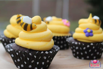 R.U.S. Candy Bumble Bee Shaped Edible Sugar Decorations, 48 pcs, Yellow - Perfect for Cakes, Parties, and Celebrations