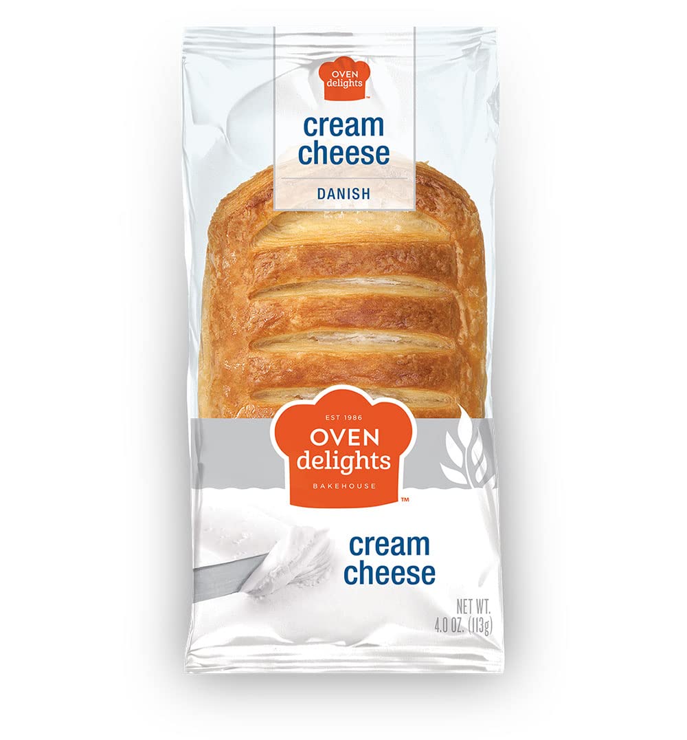 Generic Oven Delights Cream Cheese Danish Pastries - Real Fruit - 4oz Pack of 6