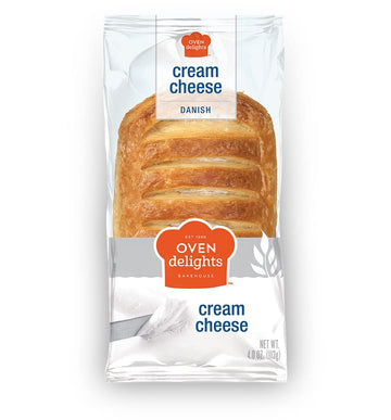 Generic Oven Delights Cream Cheese Danish Pastries - Real Fruit - 4oz Pack of 6