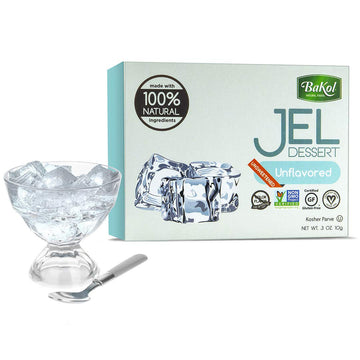 Bakol Jel Dessert - All Natural Vegan Dessert Mix - Kosher - Halal - No Artificial Sweeteners Flavors Or Colors - Unflavored (Pa