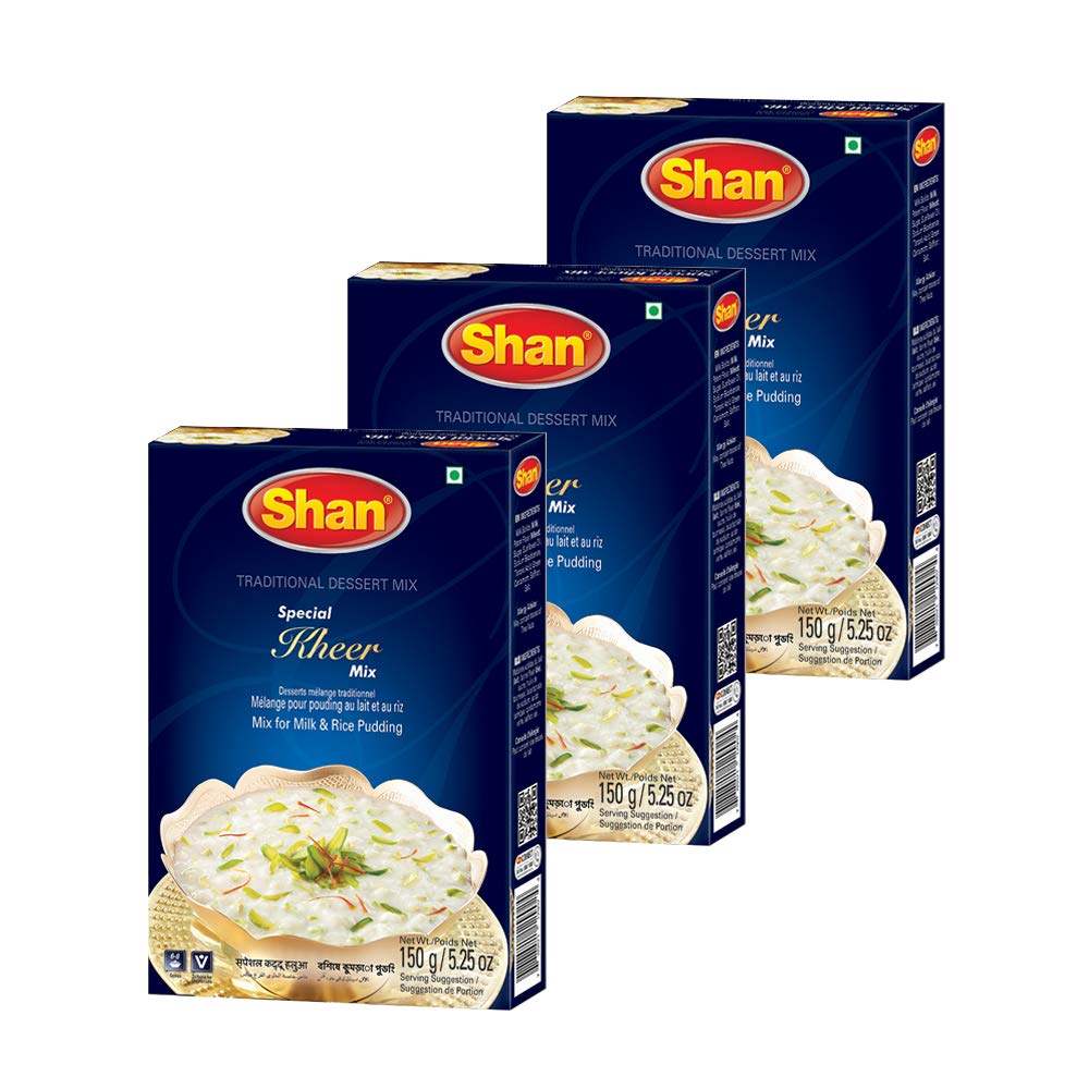 Shan Special Kheer Traditional Dessert Mix 5.29 oz (150g) - Cooking Powder for Milk and Rice Pudding - Suitable for Vegetarians 