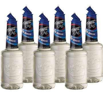 Finest Call Premium Pure Cane Sugar Simple Syrup Mix, 1 Liter Bottle (33.8 Fl Oz), Pack Of 6