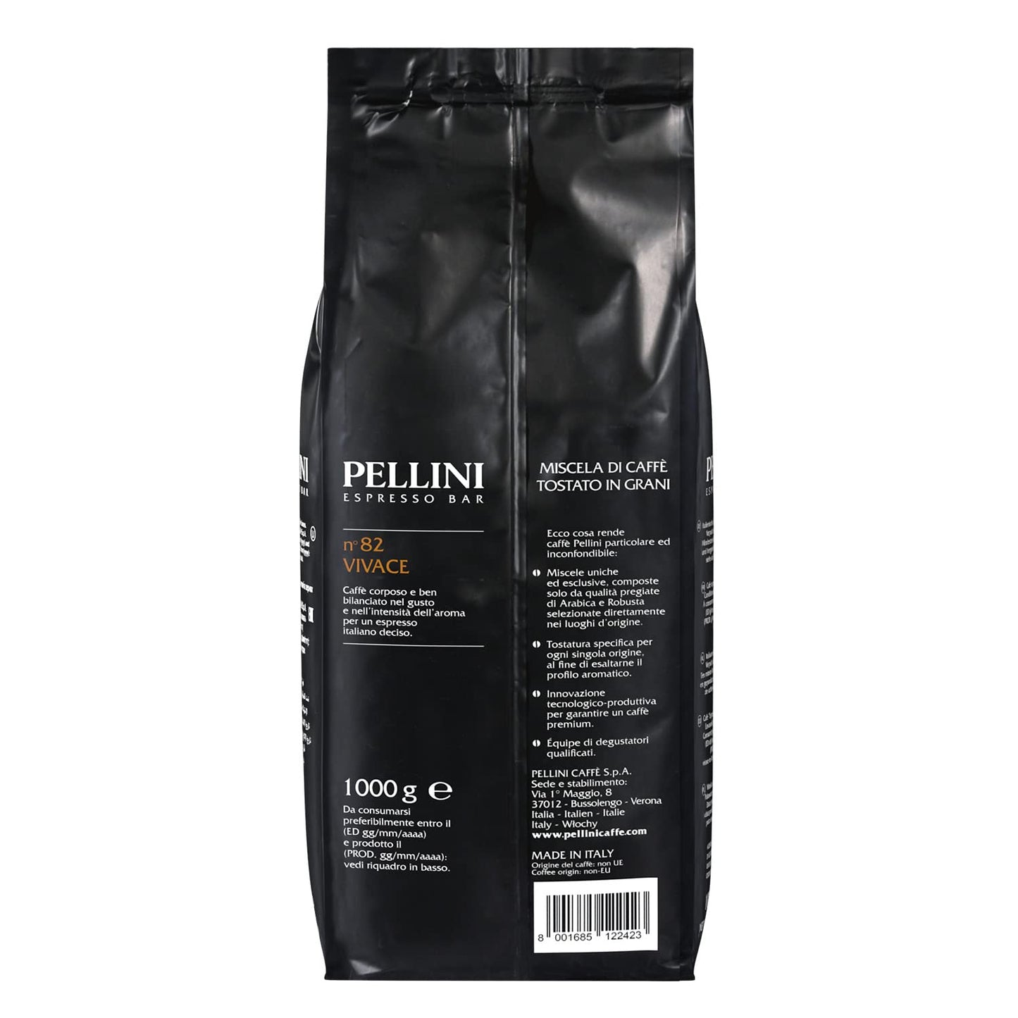 Pellini No.82 Vivace Roasted Coffee Beans, 1kg (2.2 lb), Model 305940132