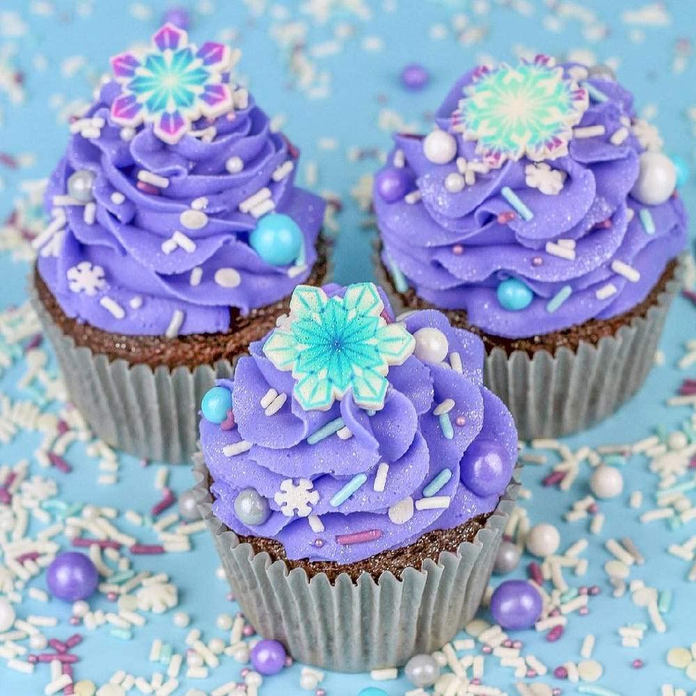 Sweets &   Boutique Frozen Sprinkles for Cake Decorating - Blue & White, 3 Ounce, Snow Queen