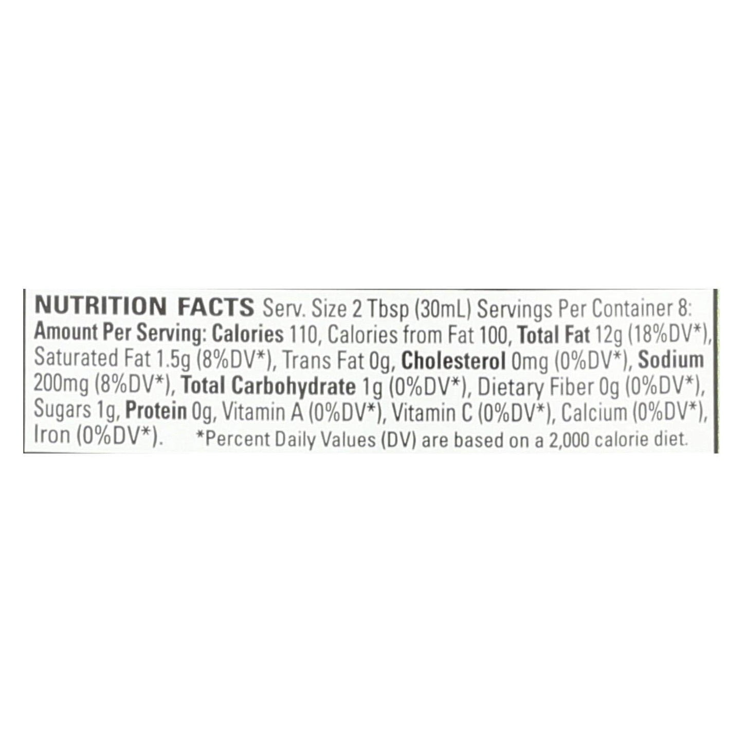 OrganicVille Organic Non Dairy Ranch Vinaigrette, 8 Ounce - 6 per case.