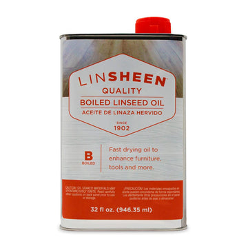 Linsheen Boiled Linseed Oil - Fast Drying Flaxseed Wood Treatment To Rejuvenate And Restore Outdoor And Indoor Wood Furniture, F