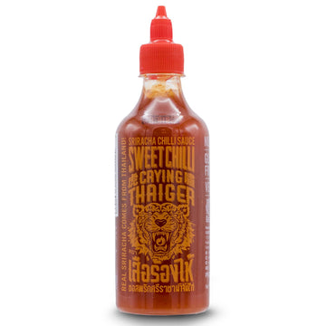 Crying Thaiger Sriracha Sweet Chili Sauce in Squeeze Bottle 18.9 Ounce, Vegan, Gluten Free, Non-GMO, from Thailand (Pack of 1)