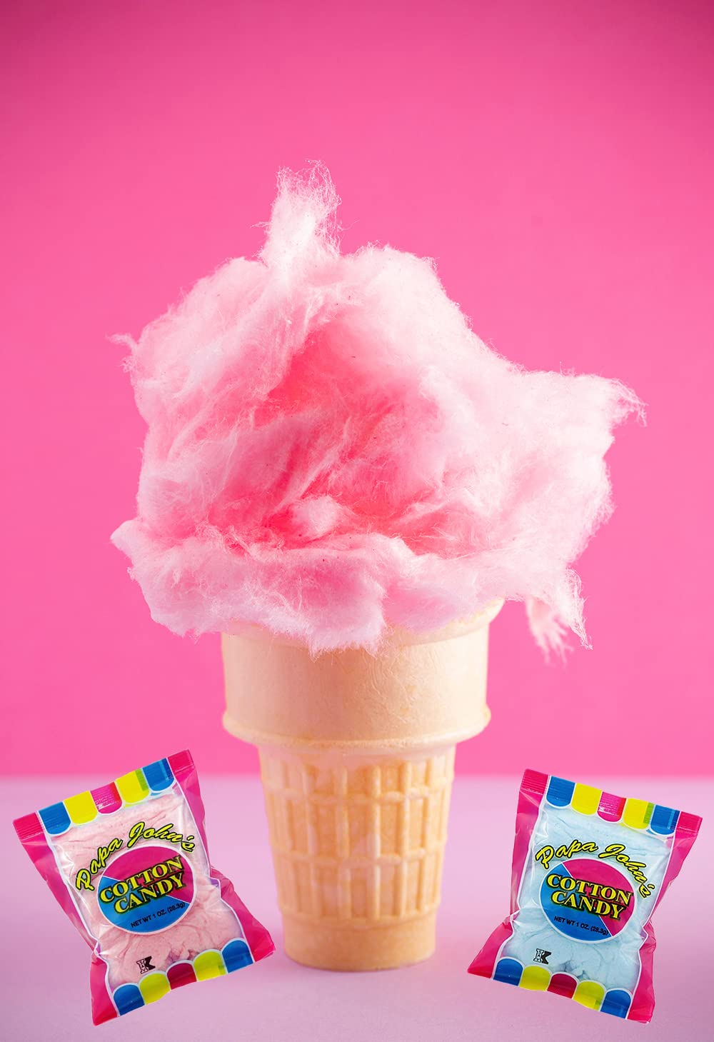 Fruidles Cotton Candy Blue and Pink Party Flavors Supplies Birthday Treats for Kids, Kosher, 1oz Bag (12-Pack)