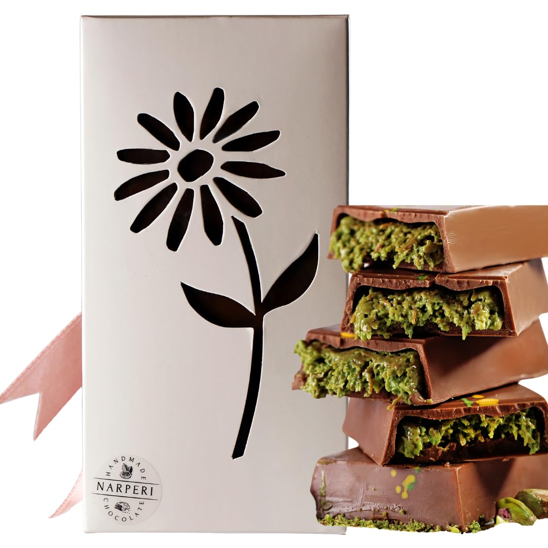 Narperi Chocolate Bar with Pistachio Cream and Kunafah - 7 oz Full Size