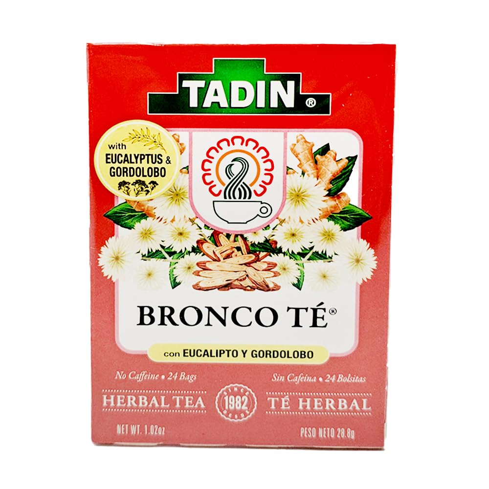 Tadin Herbal Tea - Caffeine Free, 24 Tea Bags, Pack of 3, 1.01 oz