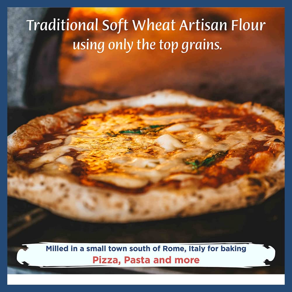 Polselli Classica, Type 00 Double Zero Flour, All Natural For Pizza, Bread, Pasta, And Baking, 1 Kg (2.2 Lbs)