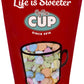 By The Cup Small Candy Conversation Hearts, 2.5 Pound Bulk Bag, Orange