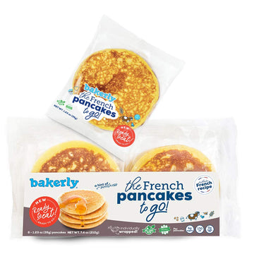 bakerly French Pancakes To-Go, Non-GMO, No Artificial Flavors, 1.23 Ounce, Pack of 48