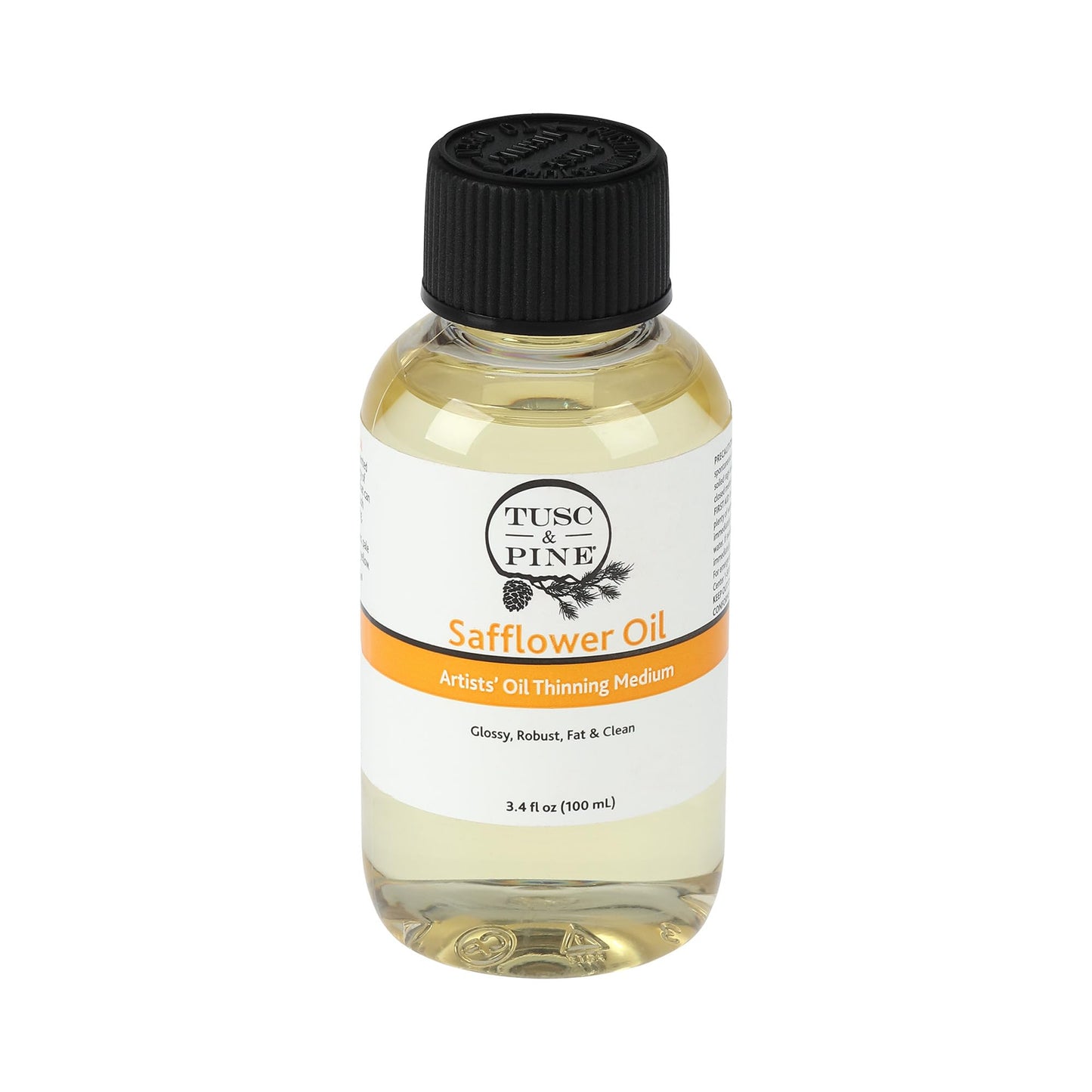 Tusc & Pine Purified Safflower Oil for Painting - 3.4 Oz Bottle, 2 Pack - Professional Artists Paint Medium, Enhance Flow & Tra