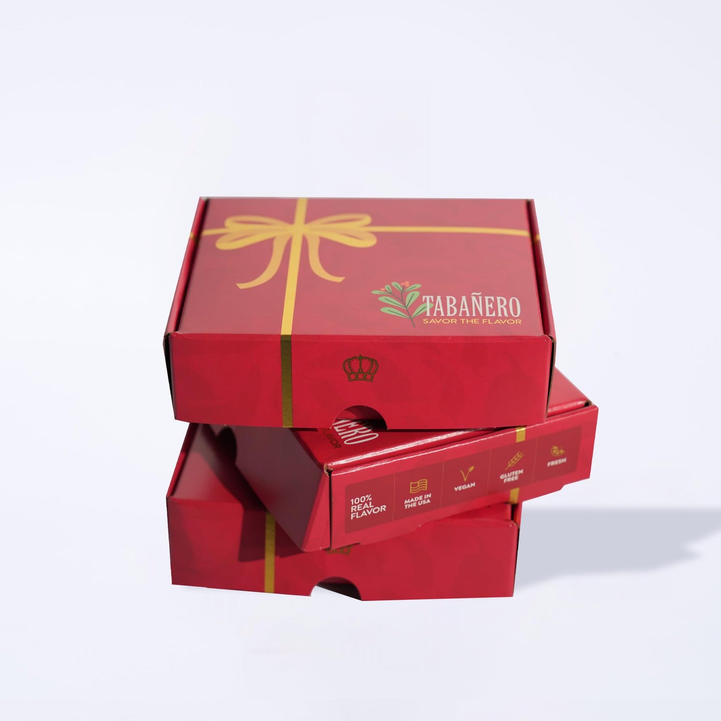 Mini Hot Sauce Gift Set by Tabaero  Holiday Gift Box with Sriracha Honey  Sweet and Spicy  Key Lime and XXX Flavors  4-Pack  1.7oz Hot Sauce Bottles  All Natural  Gluten Free  Low Sodium  Kosher  Made in the USA