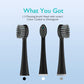 Replacement Brush Heads For ???????????????? ??????????-???????????? Flossing Toothbrush With Cover, Compact, 3 Count Black, Har