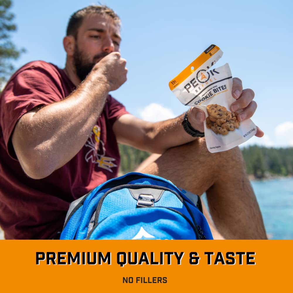 Peak Refuel Dessert Bites | Peanut Butter Chocolate Chip Cookies | Fudge Brownies | Freeze Dried Backpacking And Camping Food |