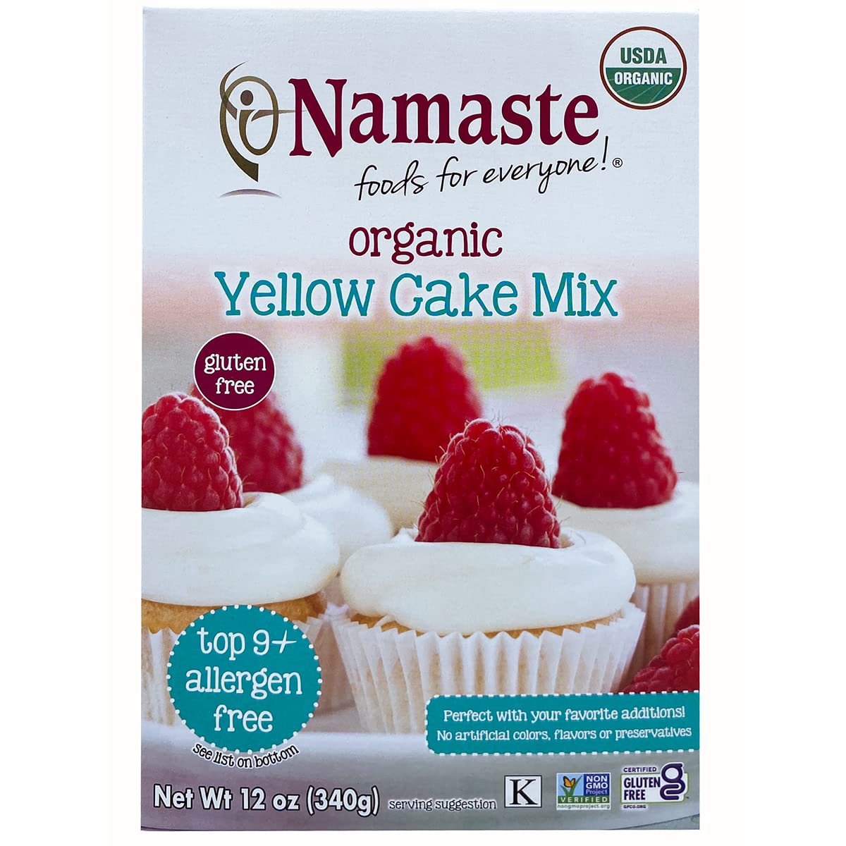 Namaste Foods Organic Gluten Free Yellow Cake Mix, 12 Ounce - Allergen Free