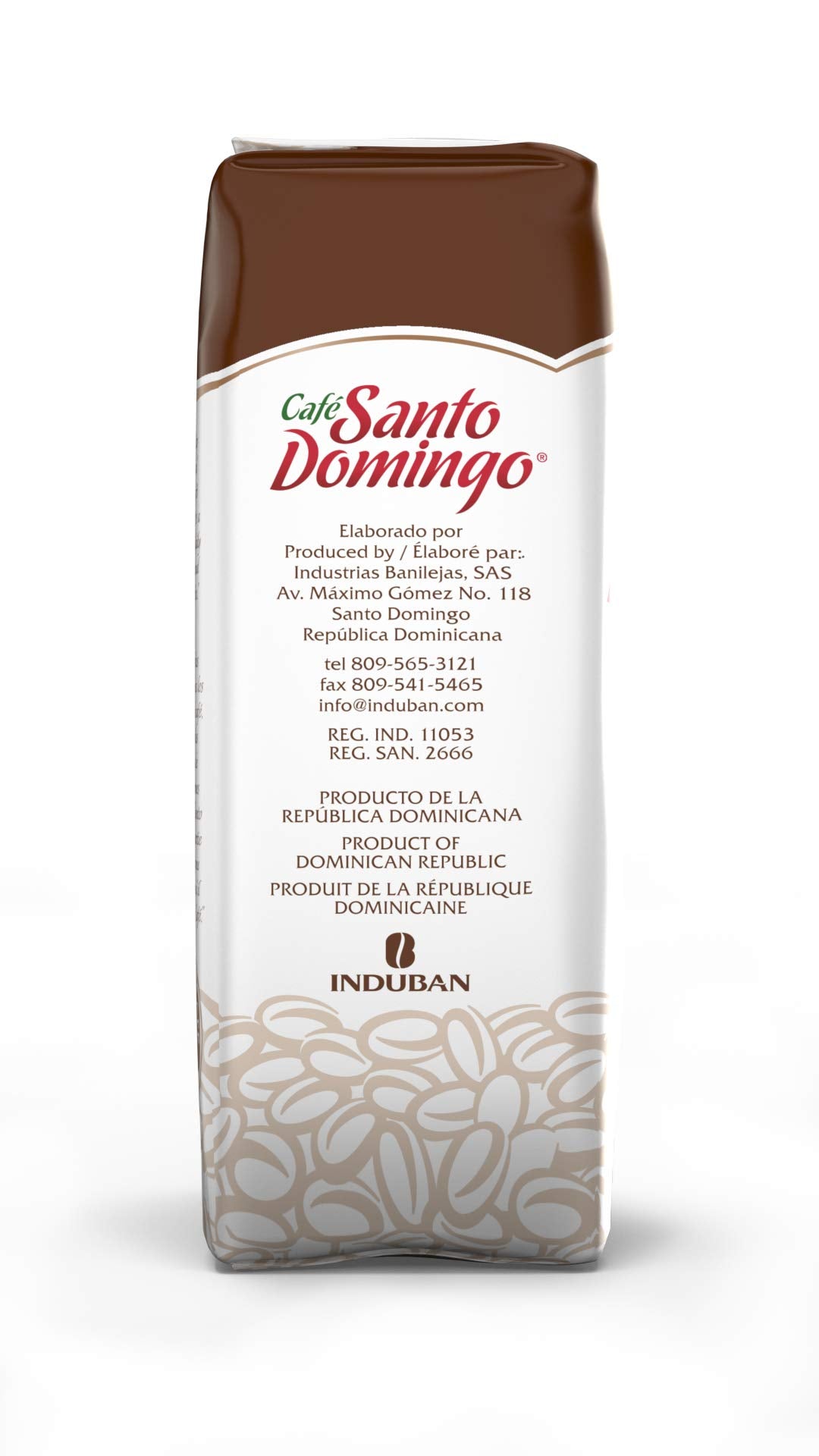 Caf   Santo Domingo, 16 Oz Bag, Whole Bean Coffee, Medium Roast - Product From The Dominican Republic (Pack Of 2)
