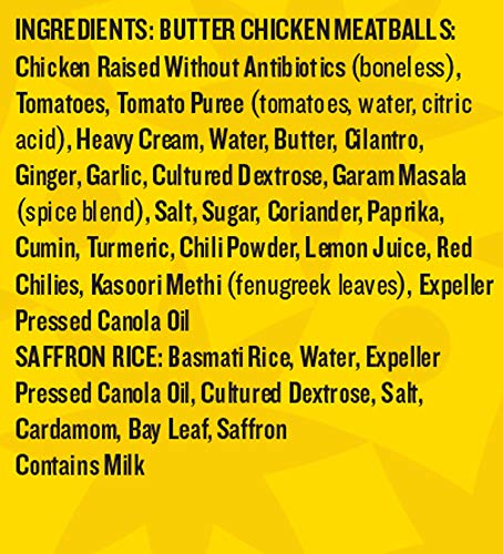 Caf   Spice Butter Chicken Meatballs with Saffron Rice, Indian Meal, 16 oz