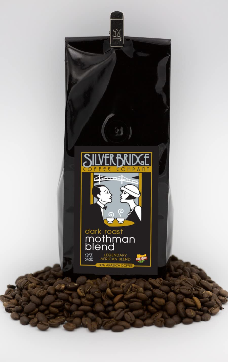 Silver Bridge Coffee Company Coffee Mothman Blend | 12Oz Specialty Coffee | Medium/Dark Roasted Smooth Bold Blend | Legendarily