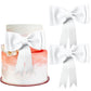 YCTHUNFISH 2 Pack Oversized Pink Bow Cake Topper Kit - EVA Foam, Princess Cupcake Picks, Birthday, Baby Shower, Wedding, White