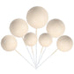 Rssta i Foam and Metal Cake Toppers, 30 PCS Mini Balloon Balls, Khaki, Model XM402, Baby Shower, Birthday, Wedding Decorations