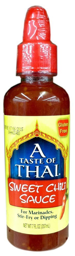 A Taste of Thai Sweet Chili Sauce -Authentic Thai Chili Sauce for Dipping, Stir-Fry,& Marinades -Asian Red Hot Sauces with Sweet