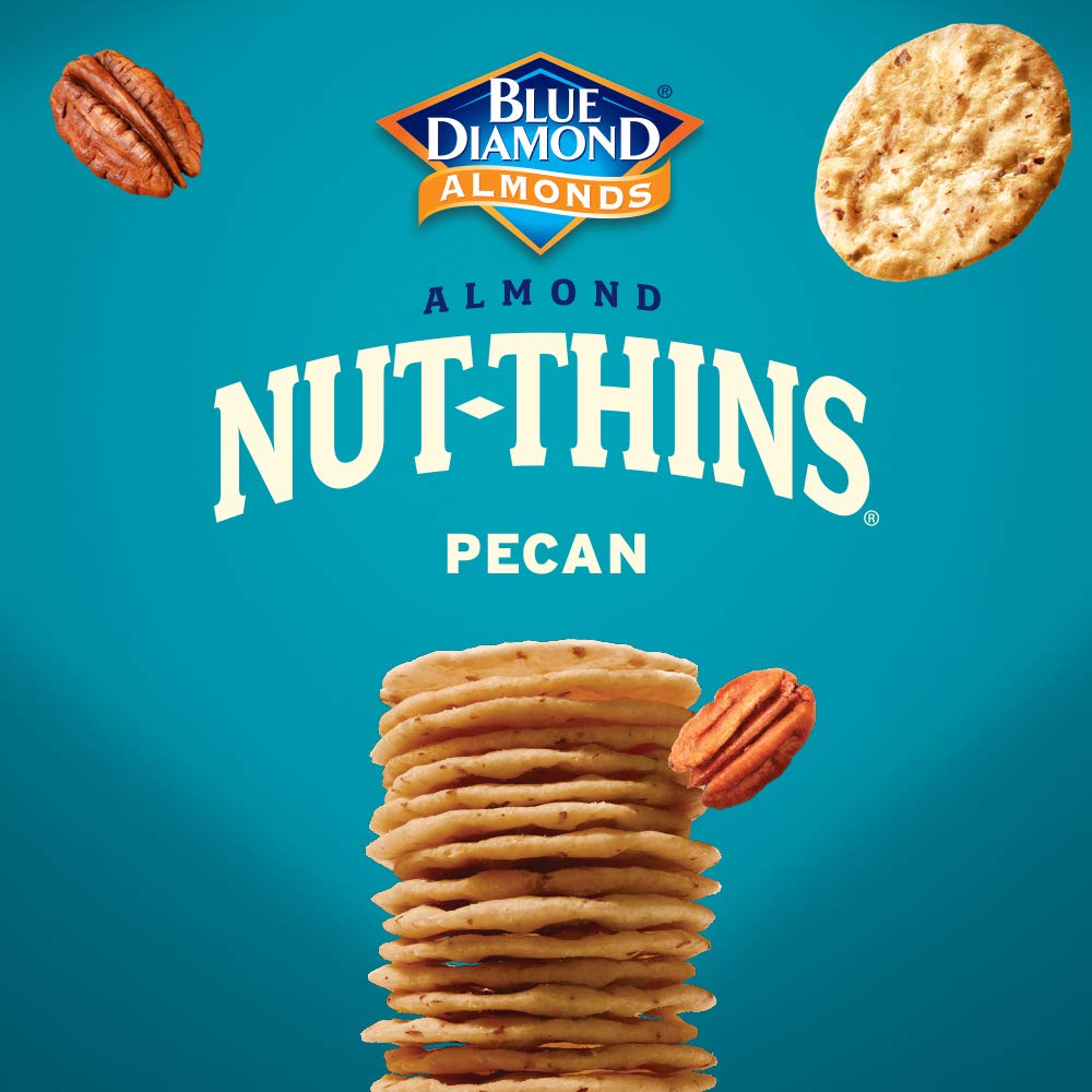 Blue Diamond Almonds Pecan Nut-Thins Cracker Crisps, 4.25 Ounce (Pack of 12)