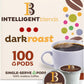 Intelligent Blends Dark Roast Coffee Pods - 100% Arabica, KCup Compatible, 100 Count, Recyclable, Solar Energy Produced