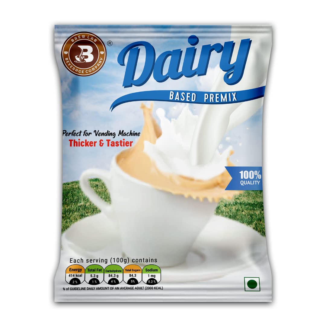 Brew Lab Low Sugar Dairy Based Premix Suited for Vending Machine Also Milk Substitutes Powder(1kg)