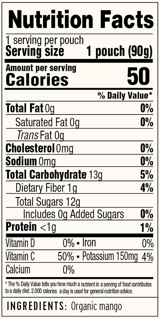 Golden Farms Mango Pouches, Single Ingredient Healthy Snacks (Pack Of 12), 100% Pure Fruit, No Added Sugar, Vegan, Gluten-Free,