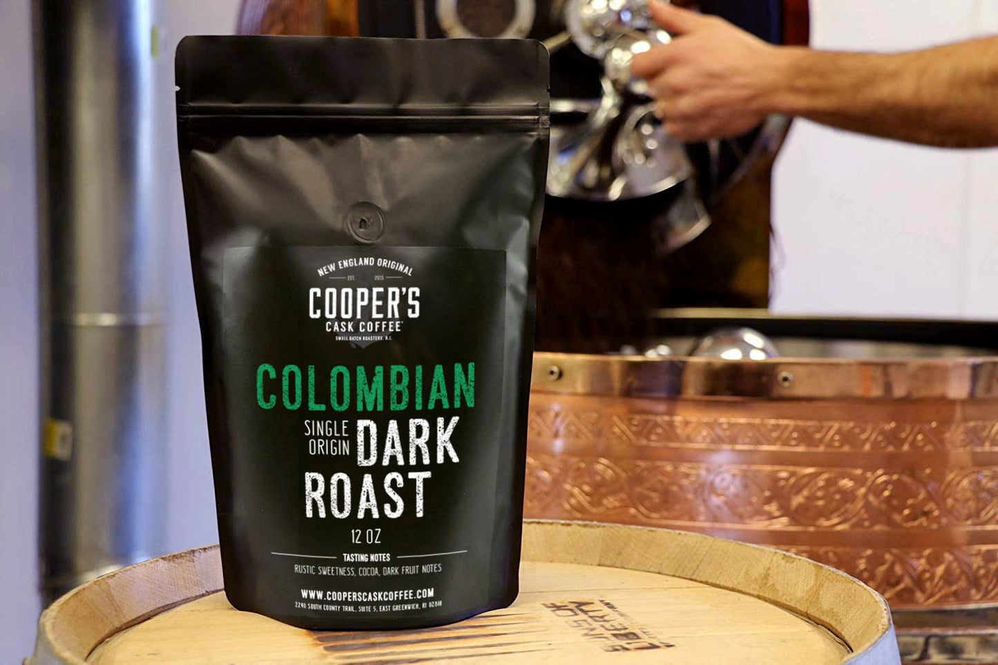 Dark Roast Colombian Coffee Single Origin Whole Bean 12Oz