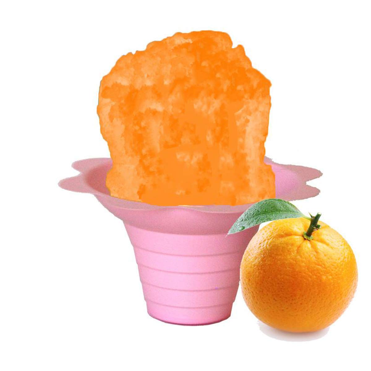 Hypothermias Shaved Ice & Snow Cone Syrup - Quart (32 fl. oz) - Orange - Made with Non-GMO 100% Pure Cane Sugar, No Corn Syrup -
