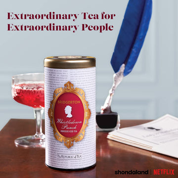 The Republic Of Tea - Bridgerton Whistledown Punch, Hibiscus Iced Tea, 6 Large Pouches