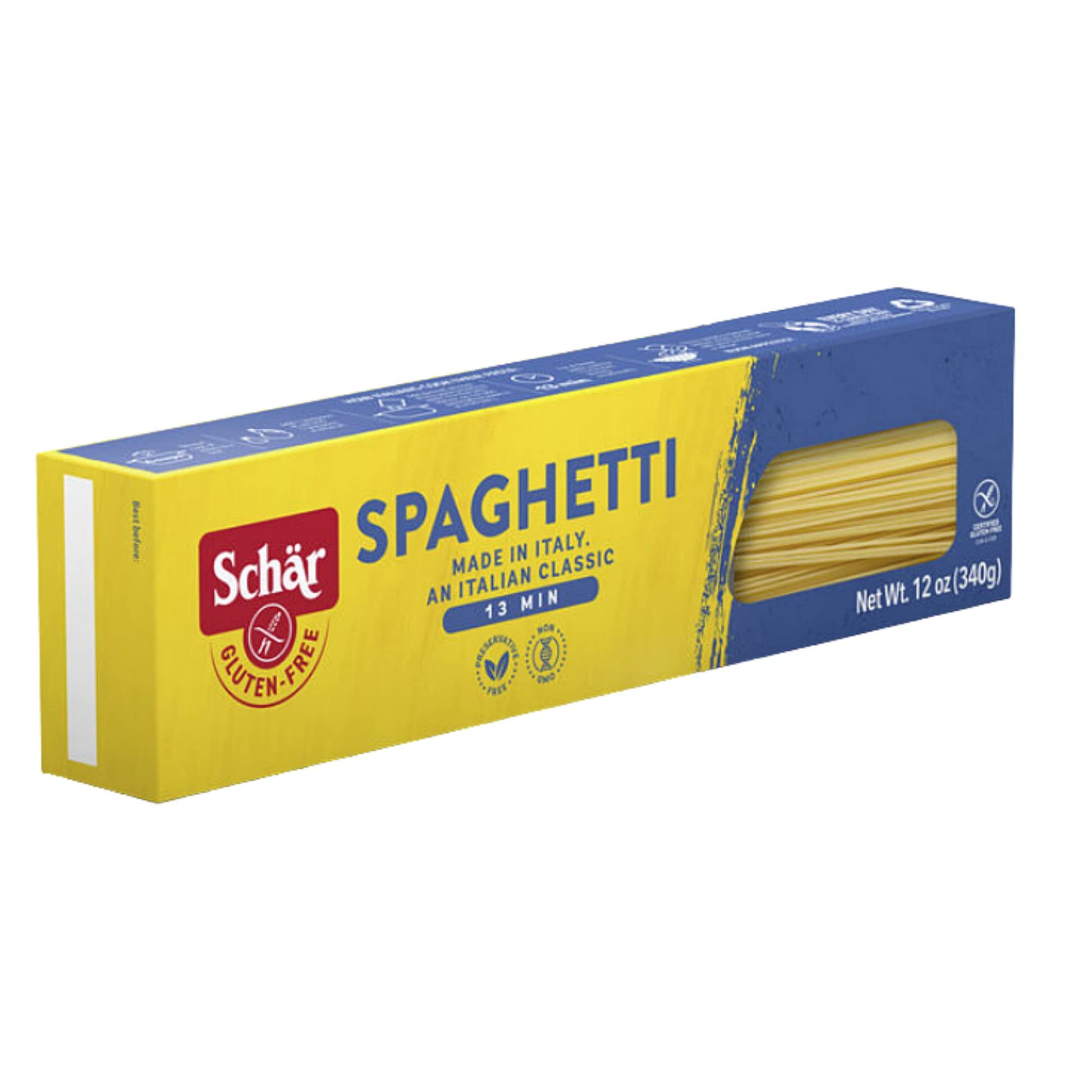 Schar - Spaghetti Pasta - Certified Gluten Free - No Gmo'S, Wheat Or Perservatives - (12 Oz) 10 Pack